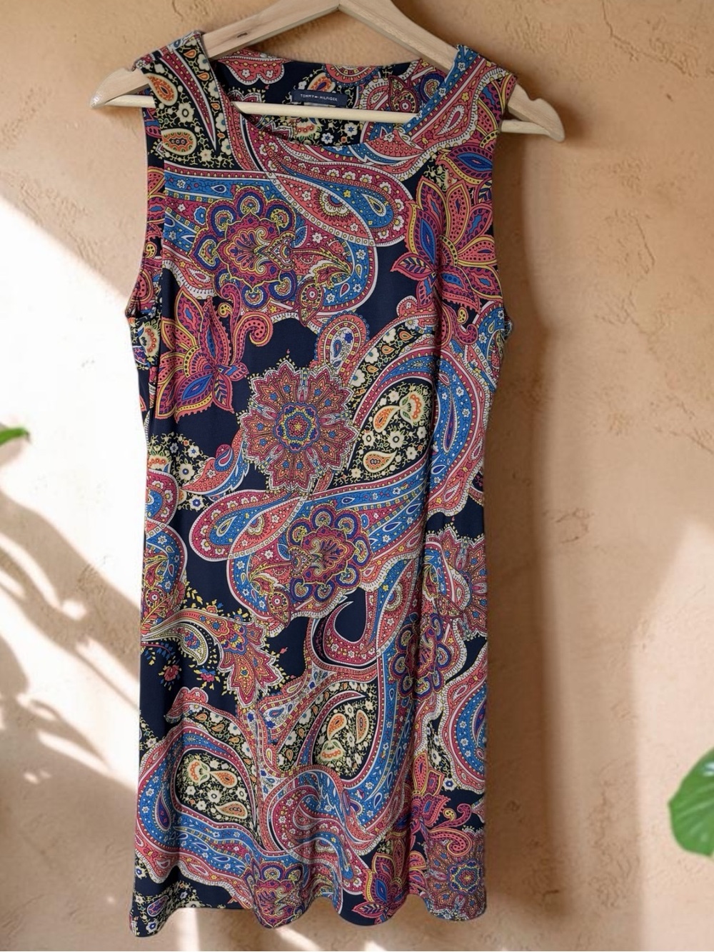 Tommy Hilfiger Paisley Sleeveless Shift Dress Size 8